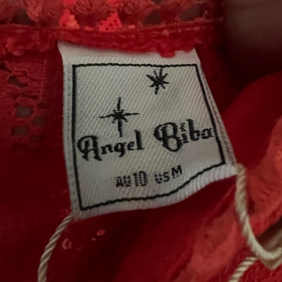 Red Lace Mini Dress Size Medium - Picture 4 of 5